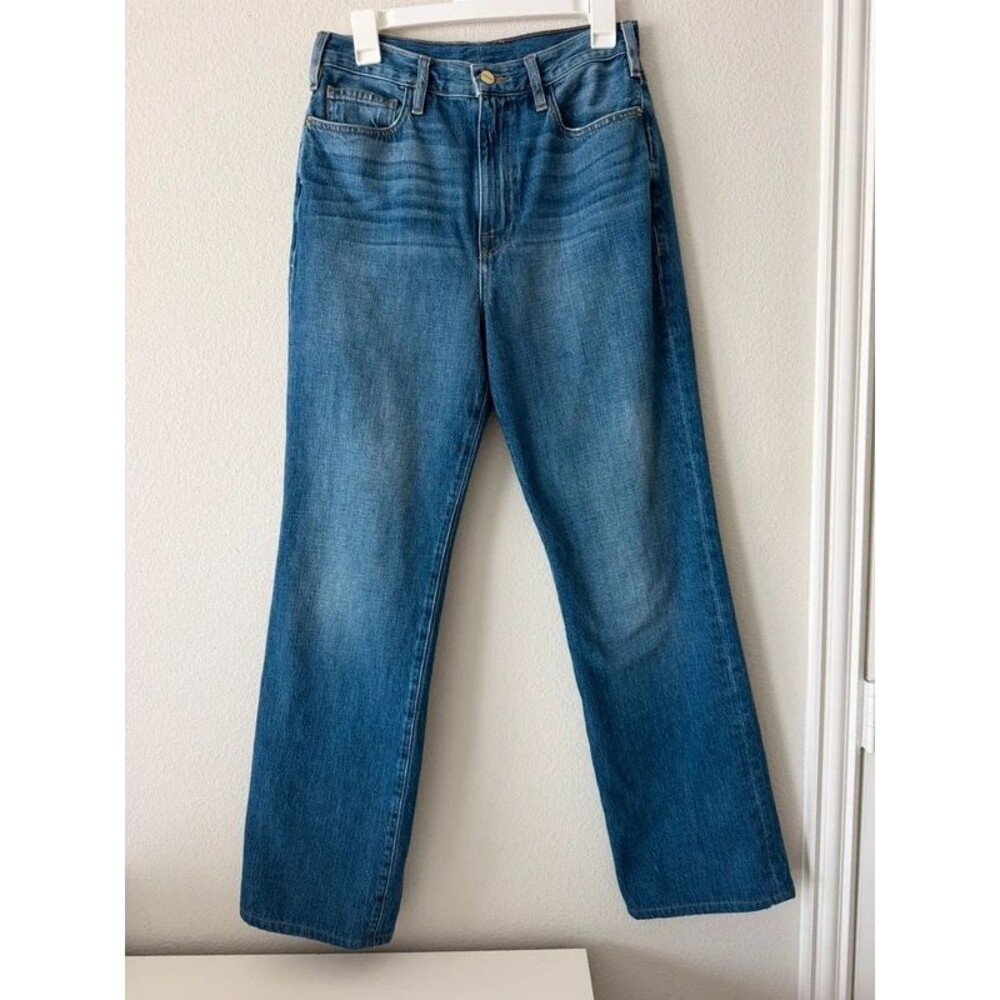 FRAME Denim Jeans Le High Straight Dorsey Wash Medium Blue Made in USA Women’s